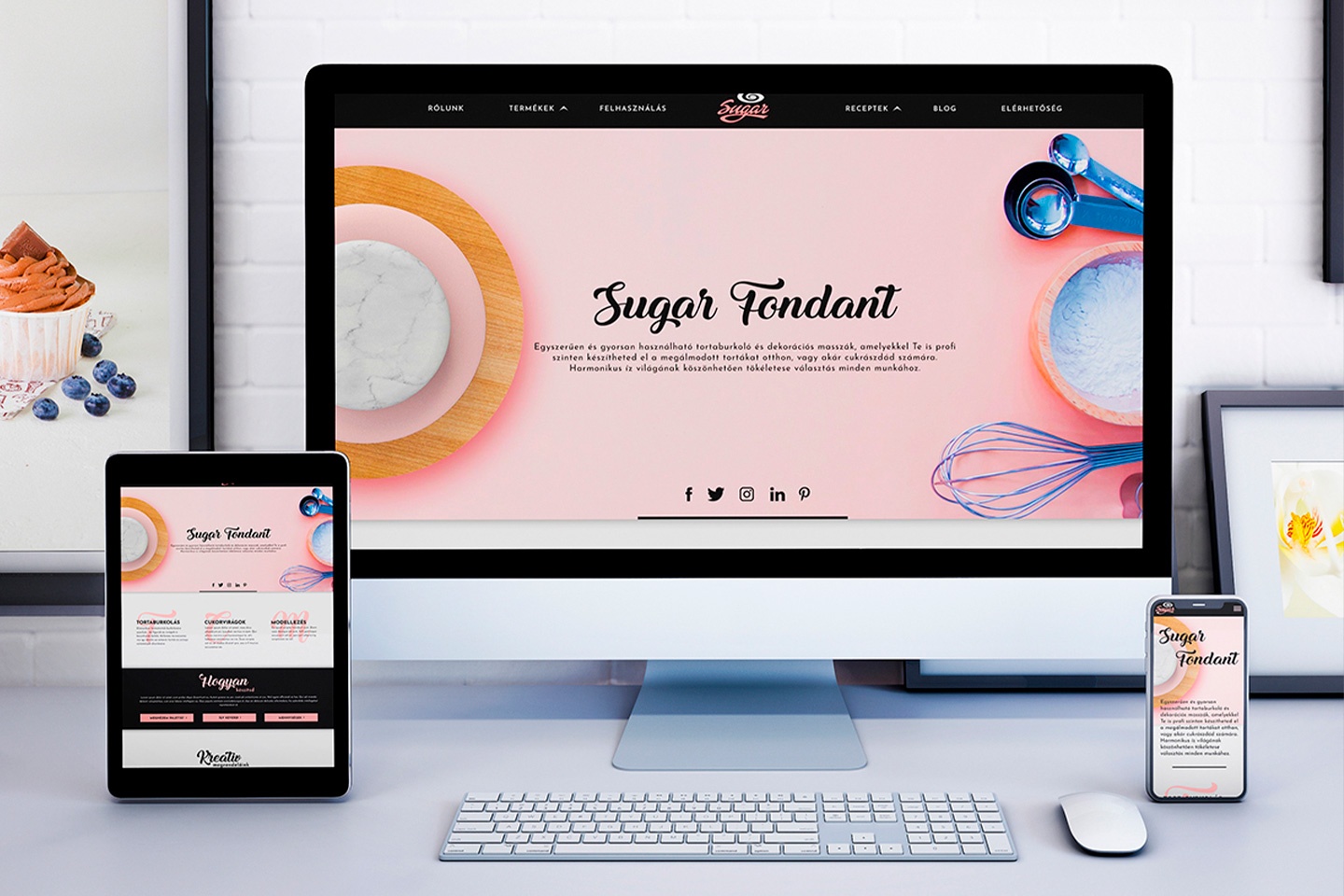 Webdesign for sugarpaste producing company